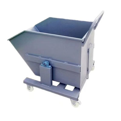 Highly Efficient Steel Metal Self Tipping Bin Automatic Dumping Trash Can