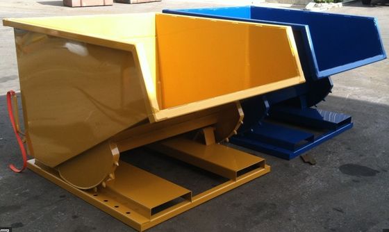 Heavy Duty Durable Waste Tipping Skips Steel Metal Self Dump Hopper Garbage Collector