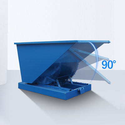 Outdoor Forklift Self Dumping Hopper Bin Steel Tipping Bin Customized Size Color